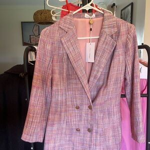 Lovers + Friends Pink Textured Blazer